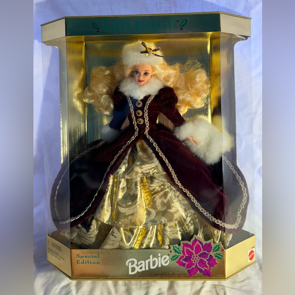 Mattel Doll Packaging with Red and Purple Highlights